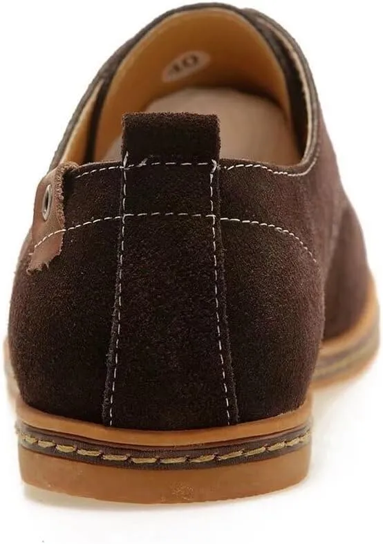 Men's Classic Leather Oxford Flat Heel Shoes