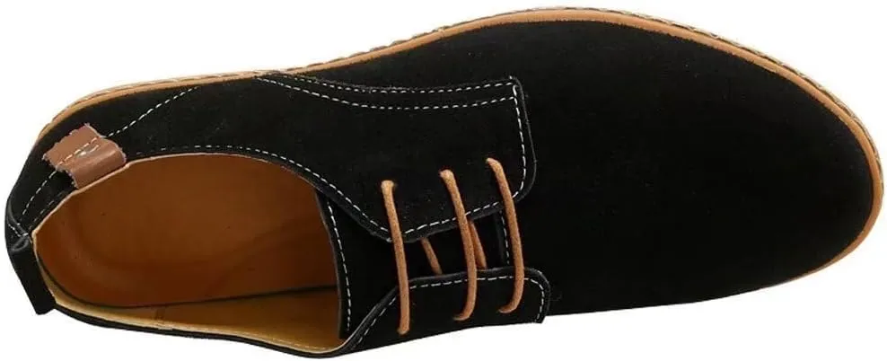 Men's Classic Leather Oxford Flat Heel Shoes