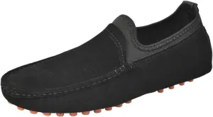 Men's Lightweight Suede Loafers - Genuine Leather Moc Toe Slip-Ons with Anti-Slip Sole, Flexible Fit, and Large Sizes for Casual and Wedding Wear