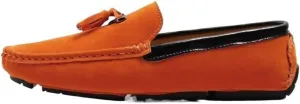 Mens Loafers Shoe Round Toe Vegan Suede Leather Driving Loafers with Tassel Lightweight Comfortable Flat Heel Outdoor Slip-ons