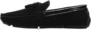 Mens Loafers Shoe Round Toe Vegan Suede Leather Driving Loafers with Tassel Lightweight Comfortable Flat Heel Outdoor Slip-ons