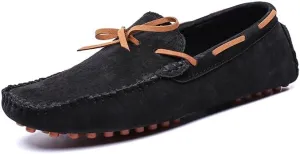 Men's Loafers Square Toe Suede Vamp Driving Loafers Moccasins Boat Shoes Anti-Slip Flexible Lightweight Wedding Slip-ons