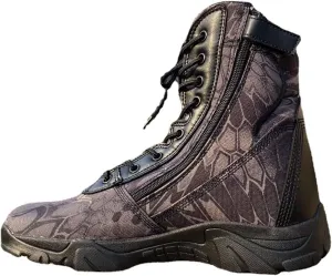 Men's Outdoor High-top Hiking Tactical Boots, Lightweight Abrasion-resistant Military Work Shoes, Breathable Soft and Comfortable Durable Work Boots