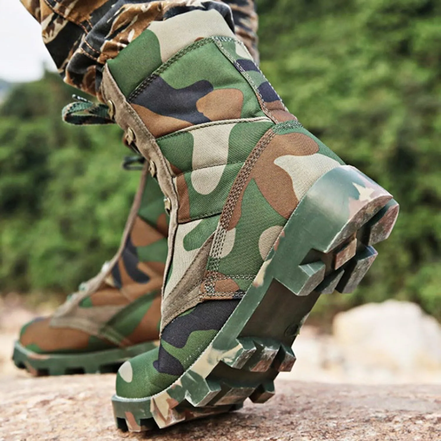 Men's Waterproof Work Military Tactical Boots Lightweight Comfortable Leather Outdoor Hiking Motorcycle Combat Boots