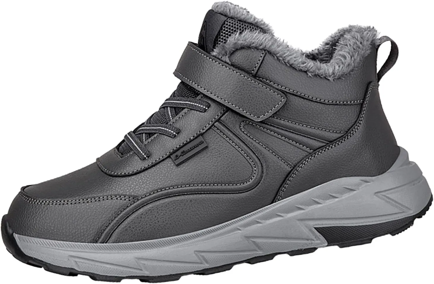 Men's Work Boots Steel Toe Hiking Sneakers Fur Lined Ankle Boot Safety Shoes for Women Insulated Waterproof Platform Shoes Work Hike Grounded Footwear
