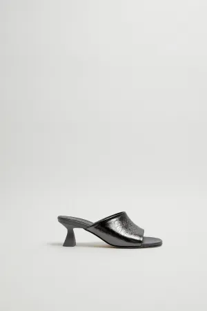miista - talita dark grey mule sandals