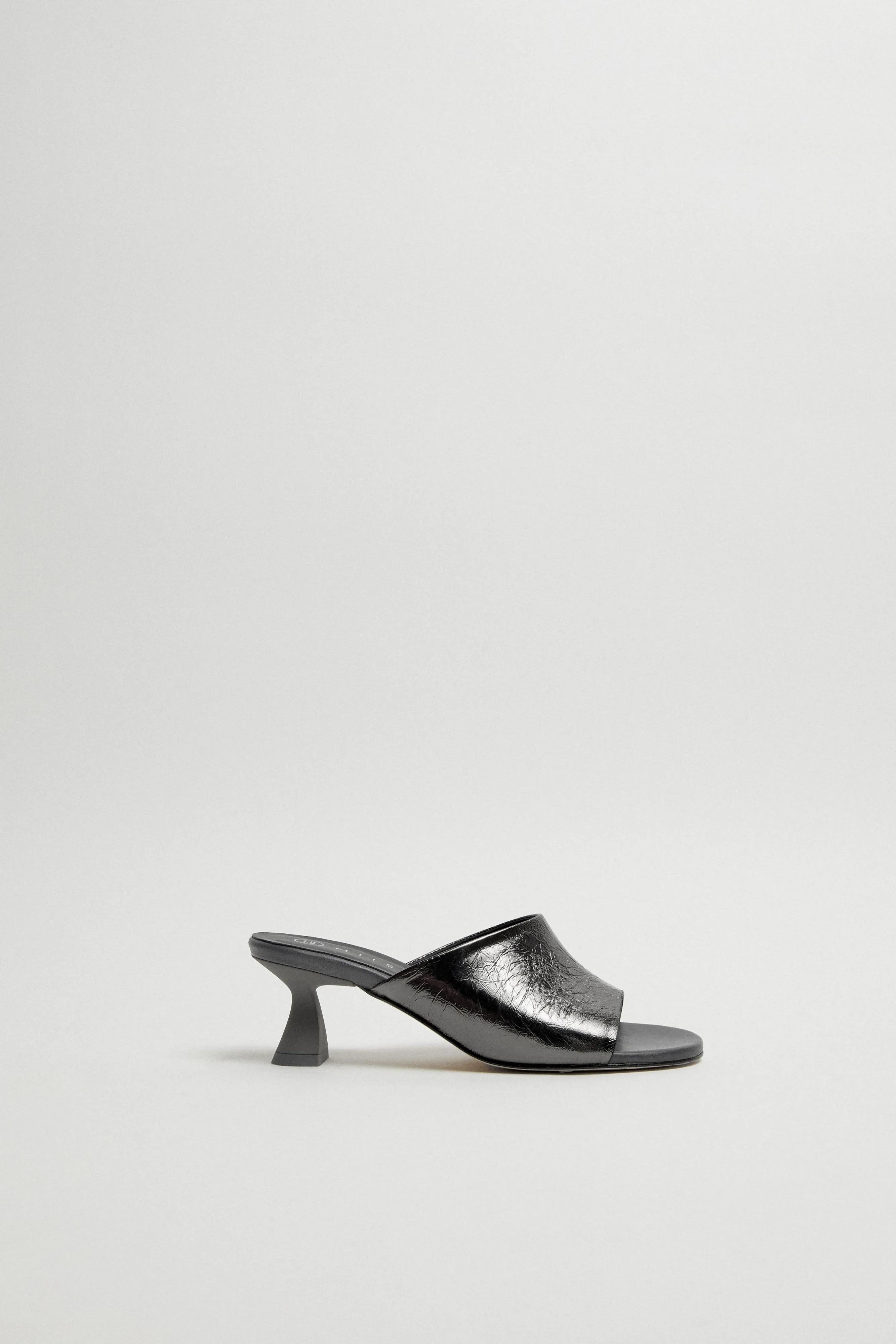 miista - talita dark grey mule sandals