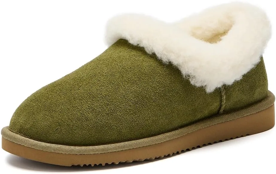 Mosey Slip On Slippers For Women | Water Resistant Suede House Slippers | Fuzzy Slippers With Arch Support For Women |