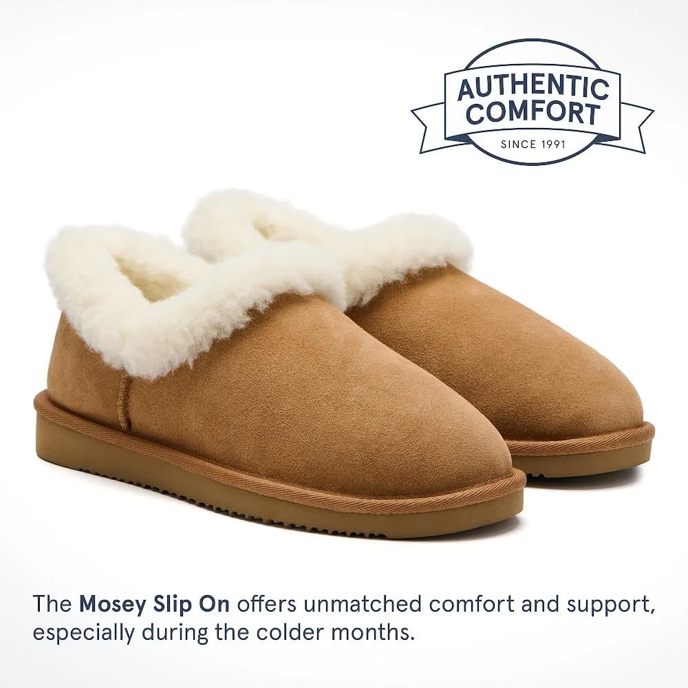 Mosey Slip On Slippers For Women | Water Resistant Suede House Slippers | Fuzzy Slippers With Arch Support For Women |