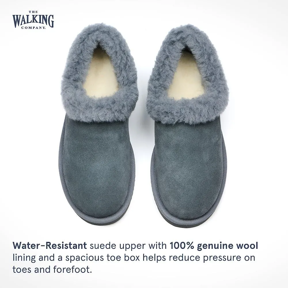 Mosey Slip On Slippers For Women | Water Resistant Suede House Slippers | Fuzzy Slippers With Arch Support For Women |