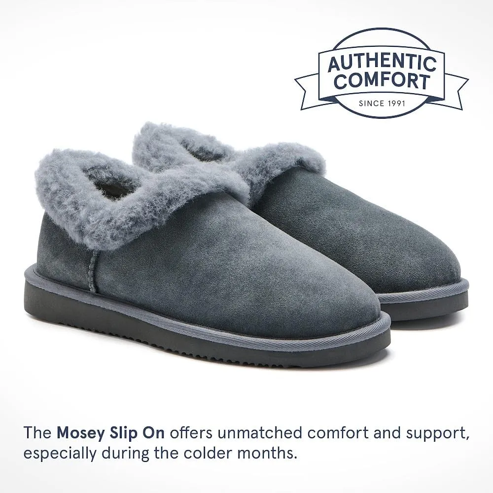 Mosey Slip On Slippers For Women | Water Resistant Suede House Slippers | Fuzzy Slippers With Arch Support For Women |