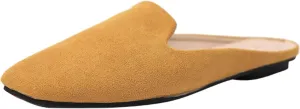 Mule Sandals for Girls, Square Toe Slippers, Mulea Slides, Low Heel, Backless Loafer Outdoor Slippers