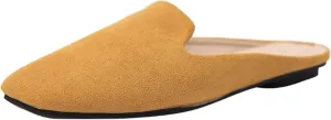 Mule Sandals for Girls, Square Toe Slippers, Mulea Slides, Low Heel, Backless Loafer Outdoor Slippers
