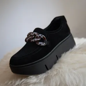 NAKED FEET - PRINCETON in BLACK Platform Sneakers