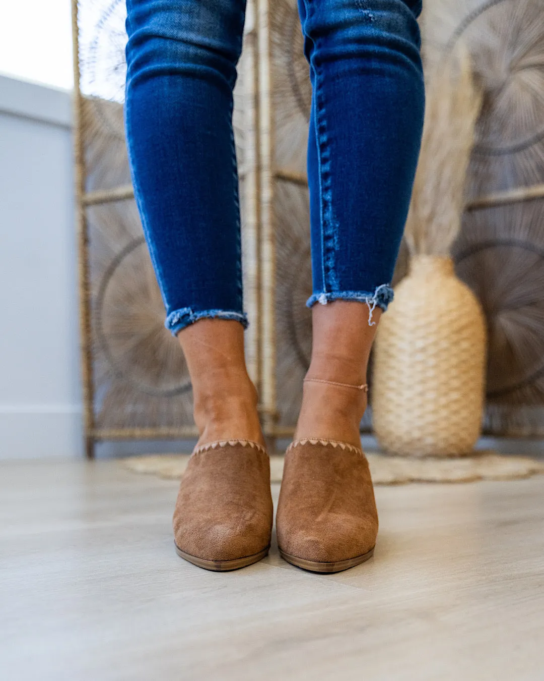 NEW! Corkys Sizzle Faux Suede Slip Ons - Tobacco