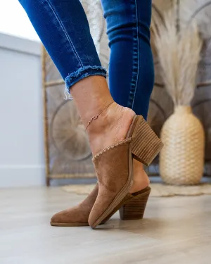 NEW! Corkys Sizzle Faux Suede Slip Ons - Tobacco