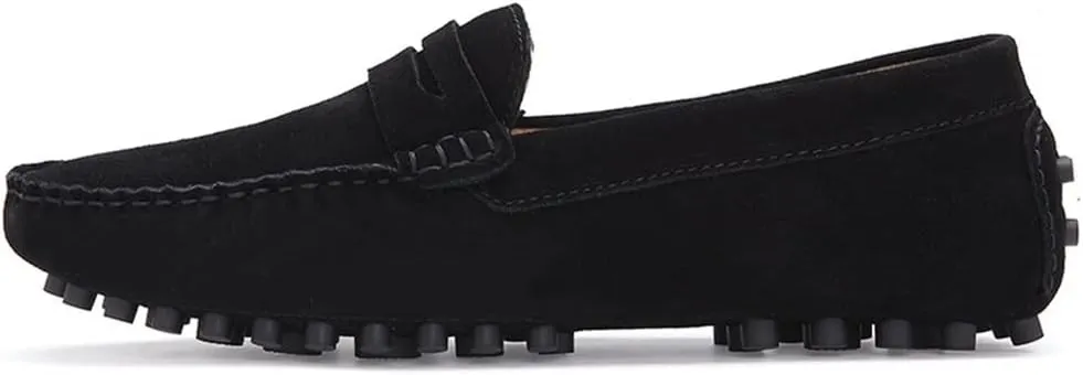 New for Men Mens Loafers Driving Penny Loafers Simple Solid Colors Suede Vamp Anti-Slip Lightweight Slip Resistant Comfortable Wedding Slip-ons