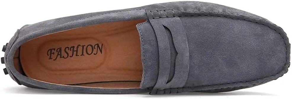 New for Men Mens Loafers Driving Penny Loafers Simple Solid Colors Suede Vamp Anti-Slip Lightweight Slip Resistant Comfortable Wedding Slip-ons