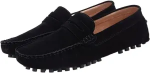 New for Men Mens Loafers Driving Penny Loafers Simple Solid Colors Suede Vamp Anti-Slip Lightweight Slip Resistant Comfortable Wedding Slip-ons