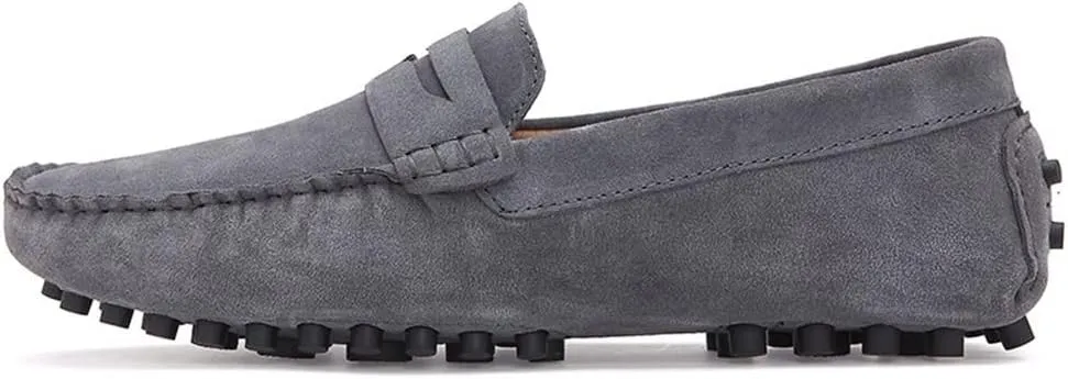 New for Men Mens Loafers Driving Penny Loafers Simple Solid Colors Suede Vamp Anti-Slip Lightweight Slip Resistant Comfortable Wedding Slip-ons