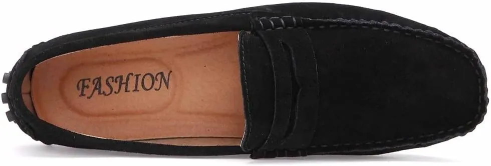 New for Men Mens Loafers Driving Penny Loafers Simple Solid Colors Suede Vamp Anti-Slip Lightweight Slip Resistant Comfortable Wedding Slip-ons