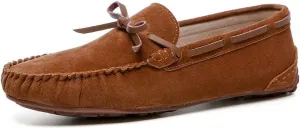 New Loafers for Men Solid Color Suede Vamp Boatshoes Moccasins Shoes Flat Heel Comfortable Slip Resistant Walking Party Slip-ons