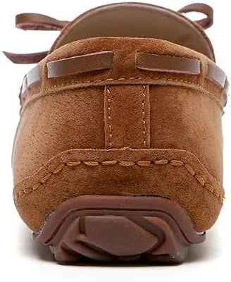 New Loafers for Men Solid Color Suede Vamp Boatshoes Moccasins Shoes Flat Heel Comfortable Slip Resistant Walking Party Slip-ons
