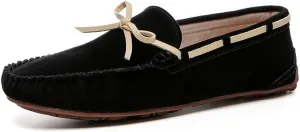 New Loafers for Men Solid Color Suede Vamp Boatshoes Moccasins Shoes Flat Heel Comfortable Slip Resistant Walking Party Slip-ons