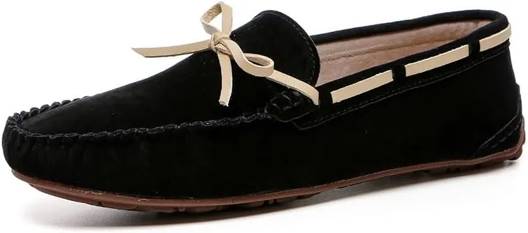 New Loafers for Men Solid Color Suede Vamp Boatshoes Moccasins Shoes Flat Heel Comfortable Slip Resistant Walking Party Slip-ons