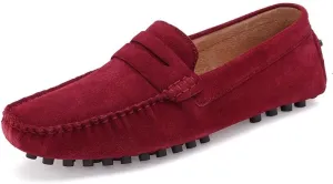 New Mens Loafers Round Toe Suede Vamp Penny Driving Style Loafer Flexible Slip Resistant Lightweight Walking Outdoor Slip-ons