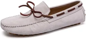 New Men's Loafers Suede Vamp Driving Moccasins Shoes Round Toe Lightweight Flat Heel Slip Resistant Party Outdoor Slip-ons