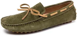 New Men's Loafers Suede Vamp Driving Moccasins Shoes Round Toe Lightweight Flat Heel Slip Resistant Party Outdoor Slip-ons