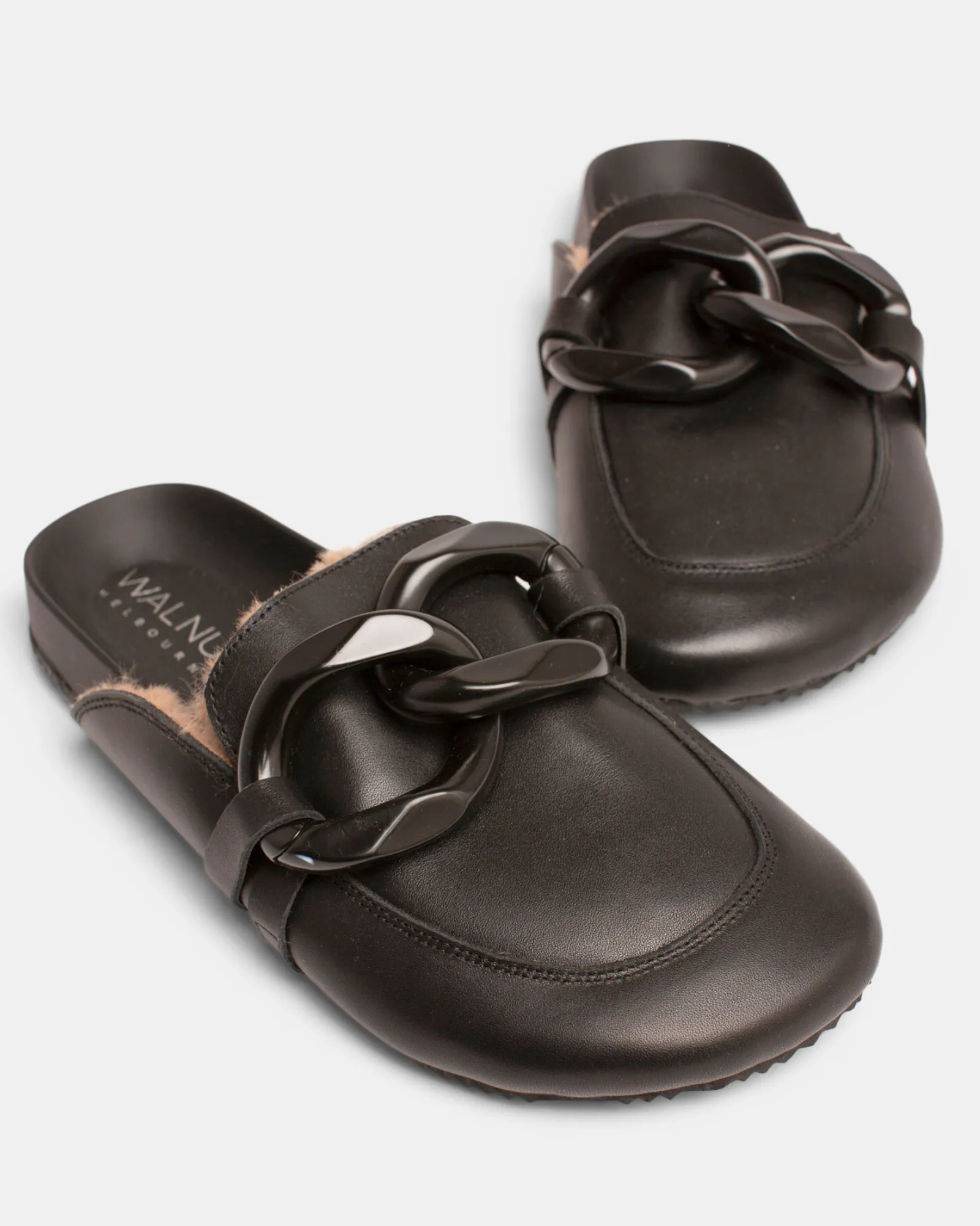 Porter Leather Mule - Black