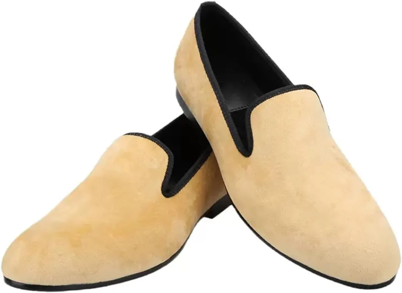 Santimon Men's Loafers Prom Wedding Dress Velvet Slip On Penny Loafers Fashion Tuxedo Casual Business Luxury Shoes Smoking Party Disco Moccasins for Men Boy