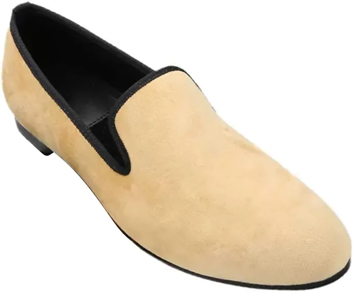 Santimon Men's Loafers Prom Wedding Dress Velvet Slip On Penny Loafers Fashion Tuxedo Casual Business Luxury Shoes Smoking Party Disco Moccasins for Men Boy