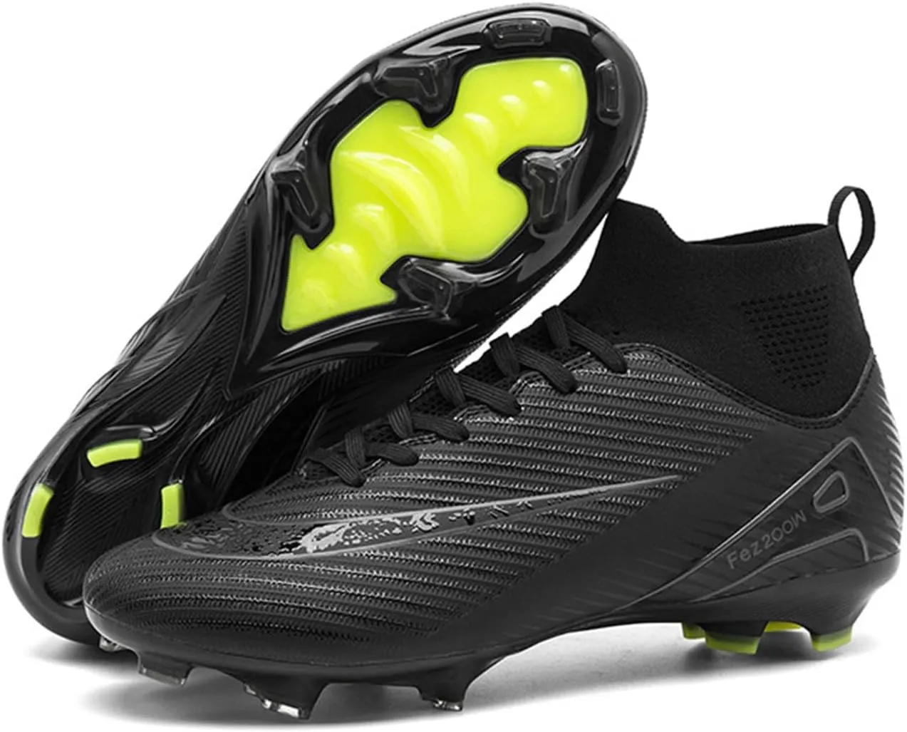 Shock Resistant Soccer Cleats for Big Boys, Football Cleats Breathable High Top, Indoor Outdoor Sport Ground