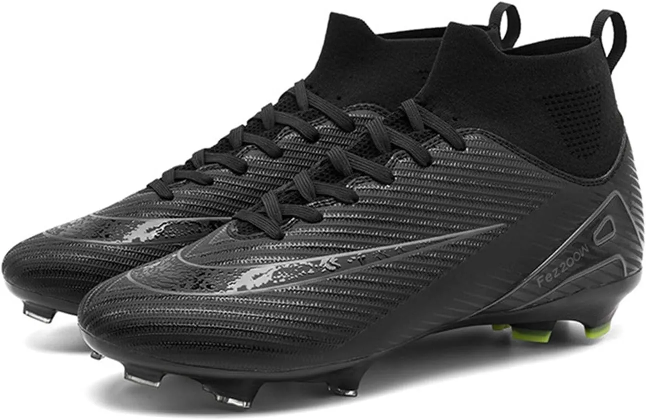 Shock Resistant Soccer Cleats for Big Boys, Football Cleats Breathable High Top, Indoor Outdoor Sport Ground