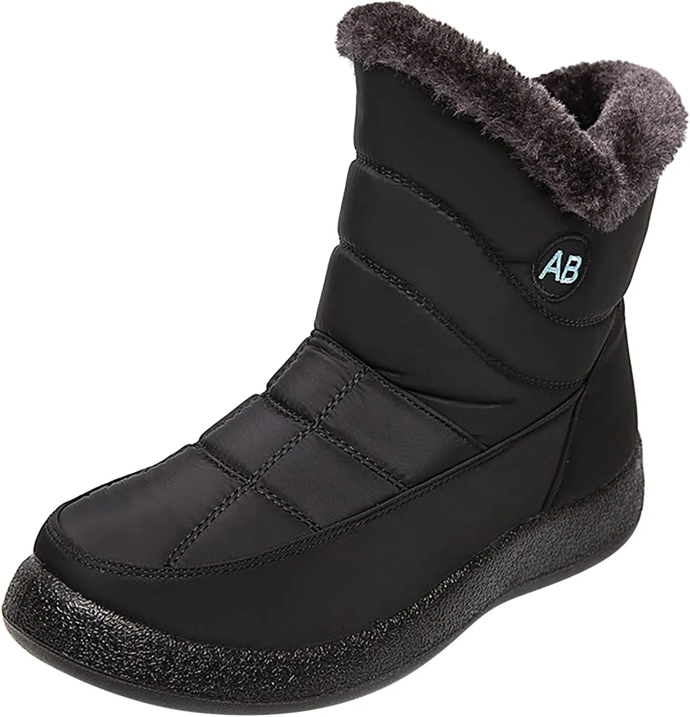 Snowboarding Boots Womens Black Womens Waterproof Snow Boots Tall Waterproof Snow Boots Women Pull on Women's Winter Booties and Ankle Boots Womens Winter Ankle Boots