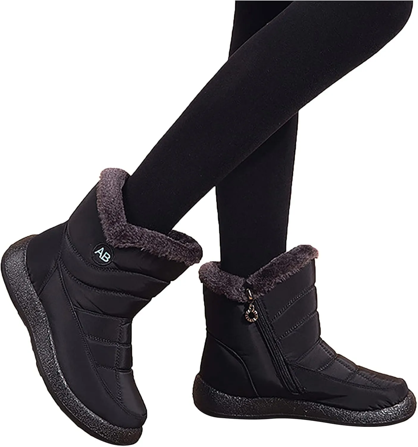 Snowboarding Boots Womens Black Womens Waterproof Snow Boots Tall Waterproof Snow Boots Women Pull on Women's Winter Booties and Ankle Boots Womens Winter Ankle Boots