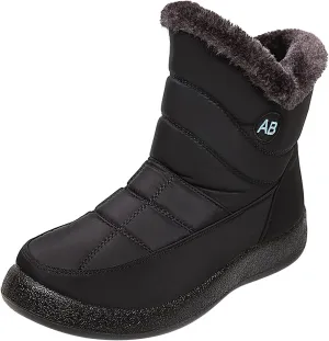 Snowboarding Boots Womens Black Womens Waterproof Snow Boots Tall Waterproof Snow Boots Women Pull on Women's Winter Booties and Ankle Boots Womens Winter Ankle Boots