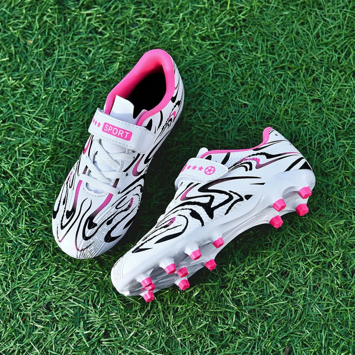 Soccer Cleats for Boys & Girls ?C Youth Lightweight Football Shoes for Kids ?C Indoor/Outdoor Athletic Training, Running, and Soccer ?C Non-Slip Comfortable Kids Cleats