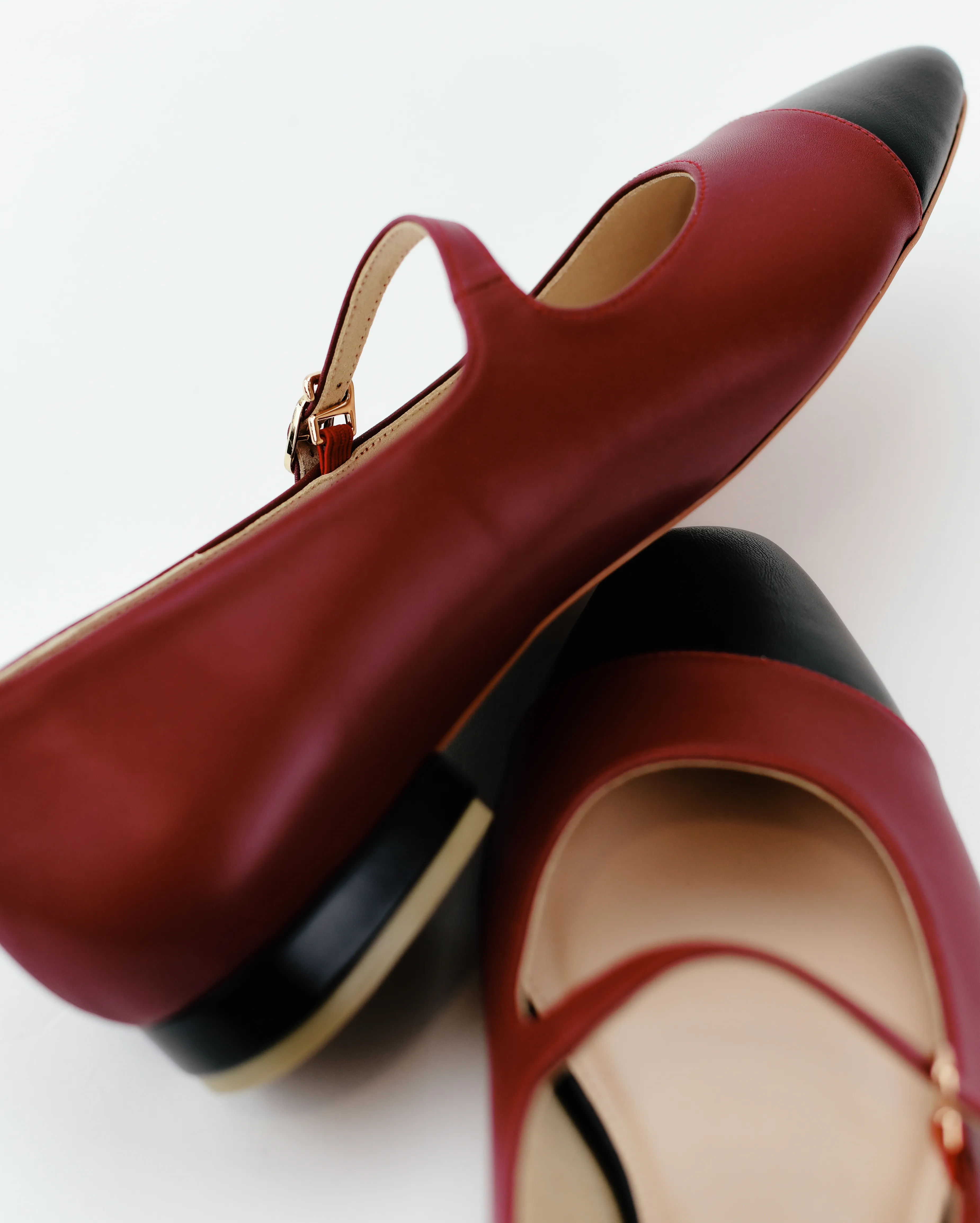 Sunny Mary Jane Flat Loafers (Maroon)