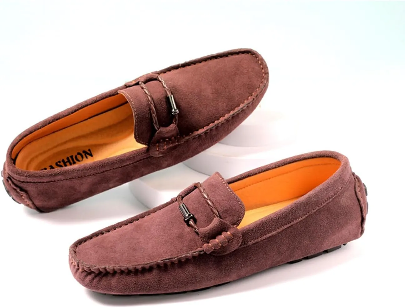 TangDao Men??s Loafers Slip On Shoes, Suede Cowhide Moccasins Boat Shoes, Casual Walking Driving Shoes for Spring Autumn