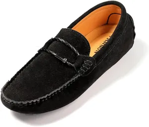 TangDao Men??s Loafers Slip On Shoes, Suede Cowhide Moccasins Boat Shoes, Casual Walking Driving Shoes for Spring Autumn