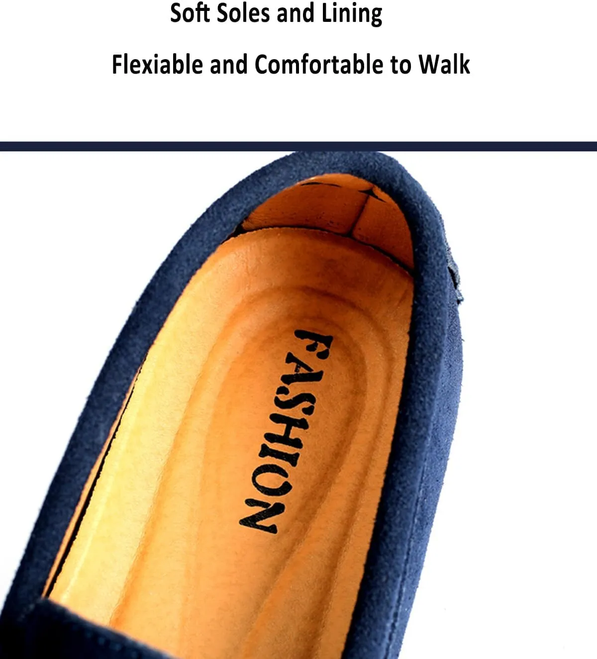 TangDao Men??s Loafers Slip On Shoes, Suede Cowhide Moccasins Boat Shoes, Casual Walking Driving Shoes for Spring Autumn