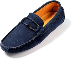 TangDao Men??s Loafers Slip On Shoes, Suede Cowhide Moccasins Boat Shoes, Casual Walking Driving Shoes for Spring Autumn
