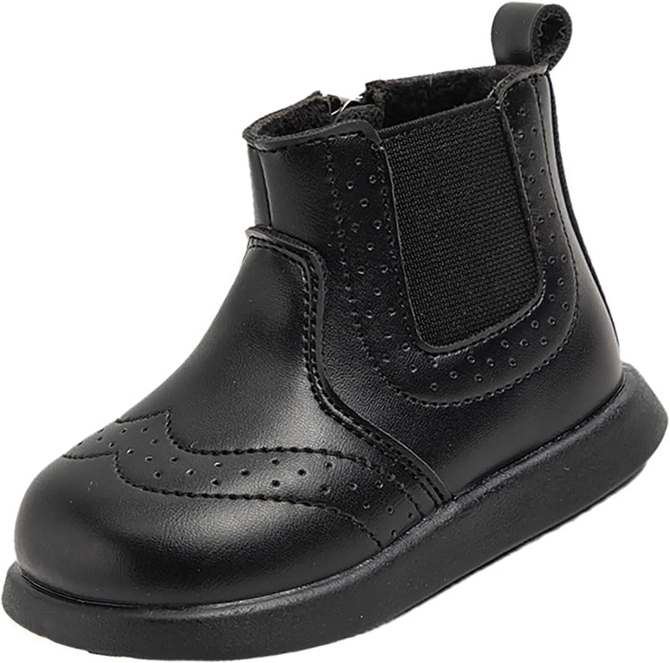 Toddler Boys Girls Classic Hiking Boots PU Leather Outdoor Ankle Sneaker High Top Rubber Sole Boots for Girls