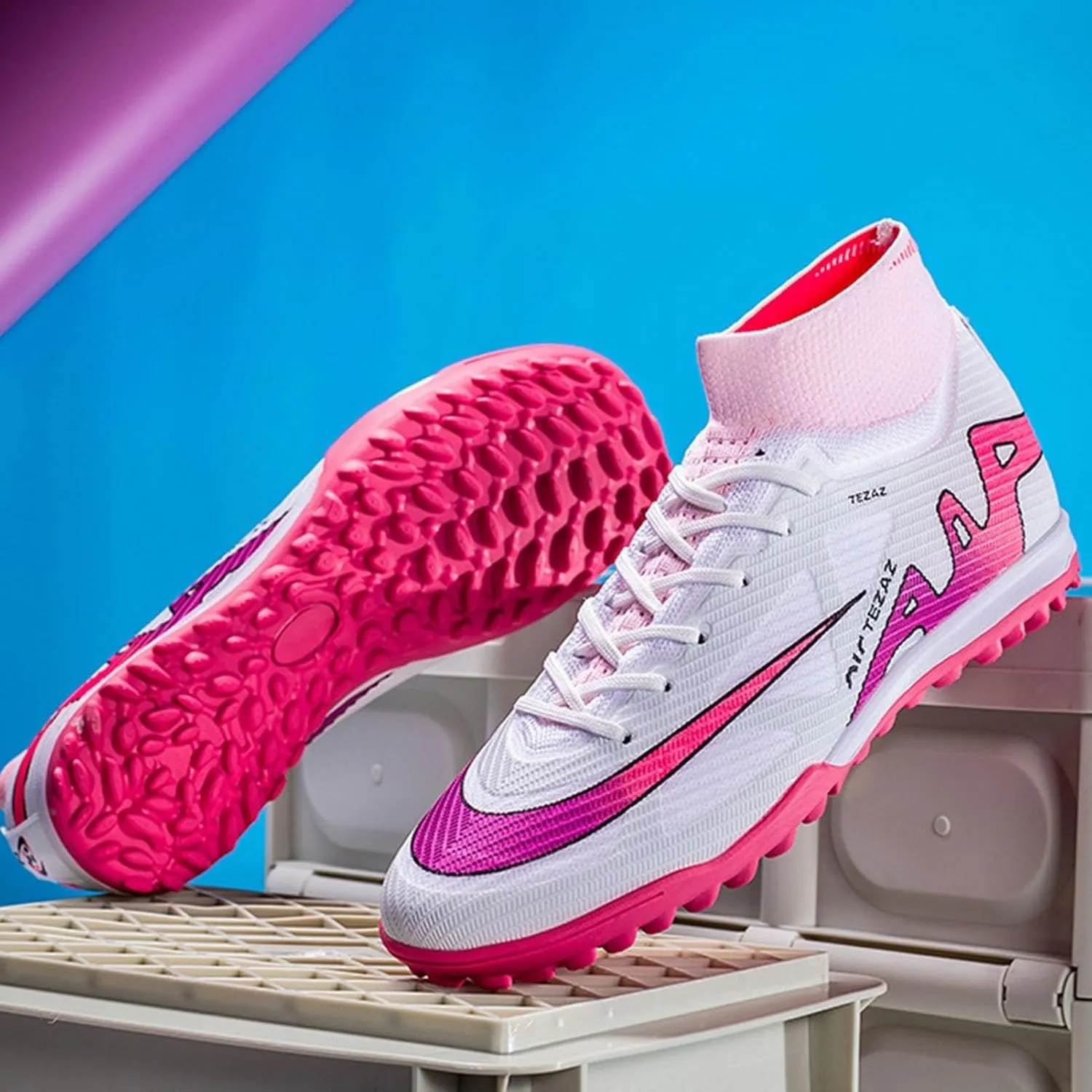 Training Soccer Cleats Turf Professional, Football Cleats Ground Lightweight, Athletic Comfortable Youth