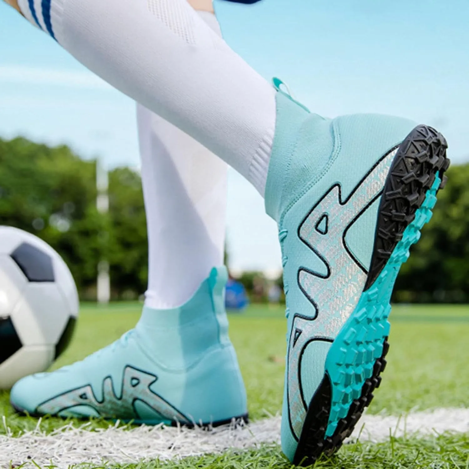 Turf Football Cleats Professional, Soccer Cleats Lightweight for Big Boys, Comfortable Ground Sport Training