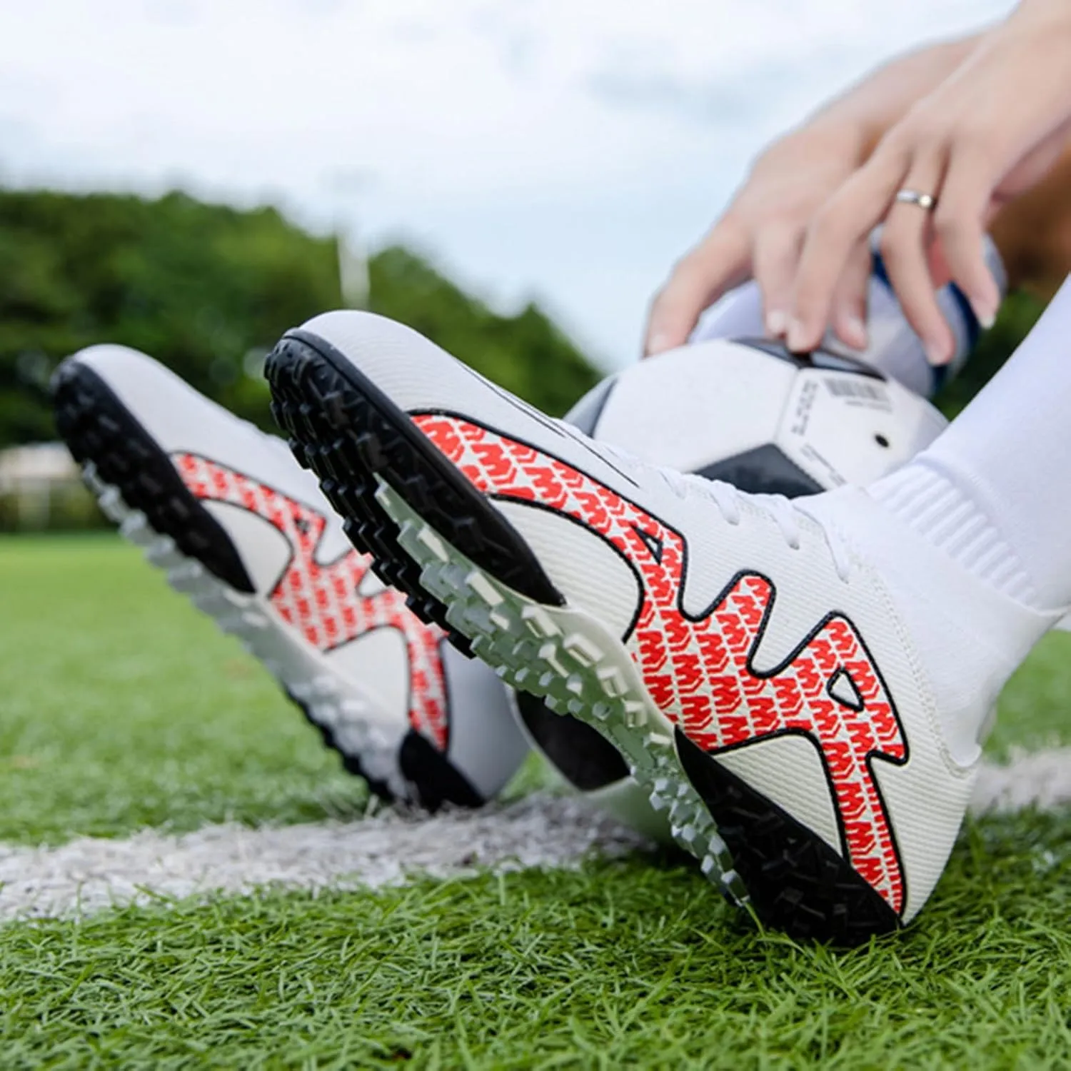 Turf Football Cleats Professional, Soccer Cleats Lightweight for Big Boys, Comfortable Ground Sport Training
